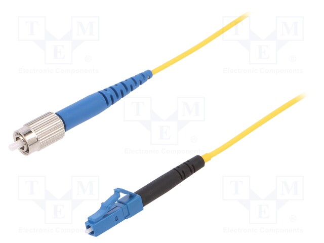 Fiber patch cord; FC,LC; 3m; Optical fiber: 9/125um; yellow