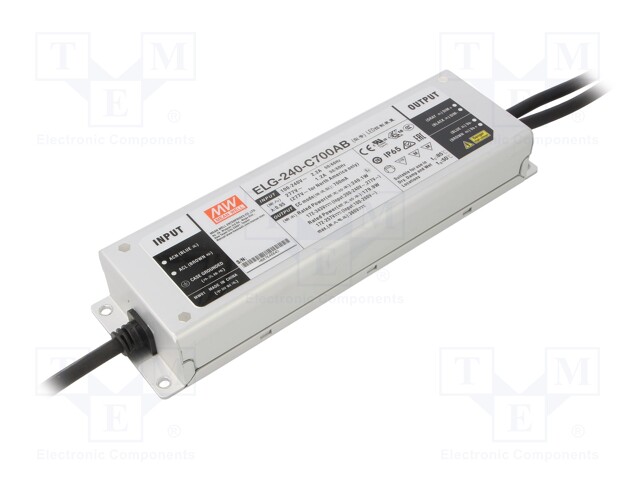 Power supply: switched-mode; LED; 240.1W; 172÷343VDC; 350÷700mA