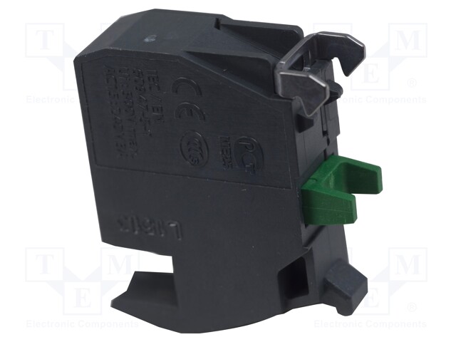 Contact Block, SPST - NO, Connector, 1 Pole, 6 A, 120 V