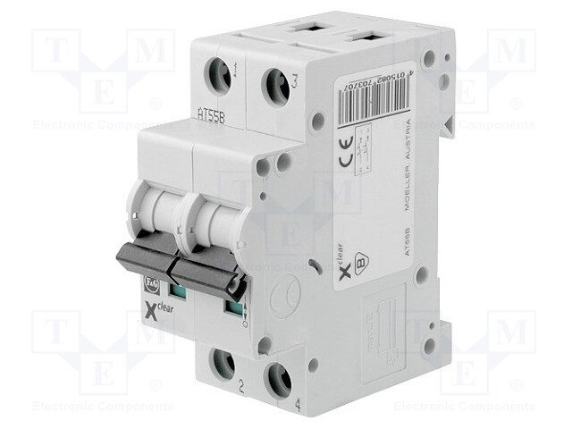 Circuit breaker; 250VDC; Inom: 3A; Poles: 2; DIN; Charact: C; 6kA