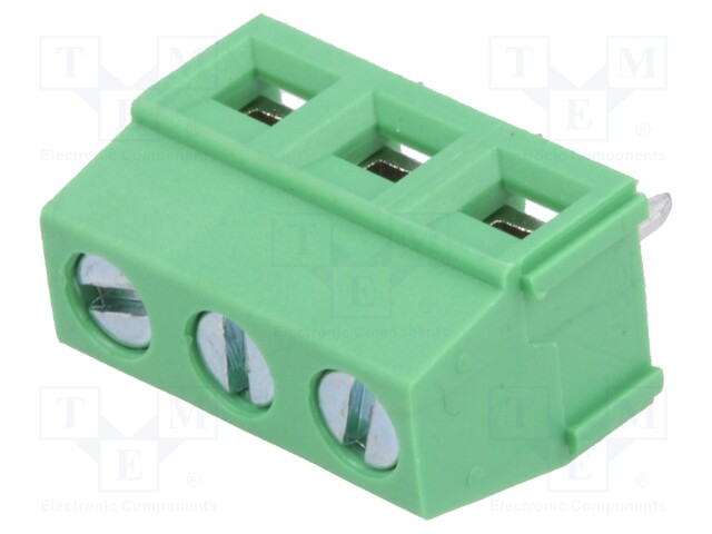 PCB terminal block; angled 90°; 5.08mm; ways: 3; on PCBs; 1.5mm2