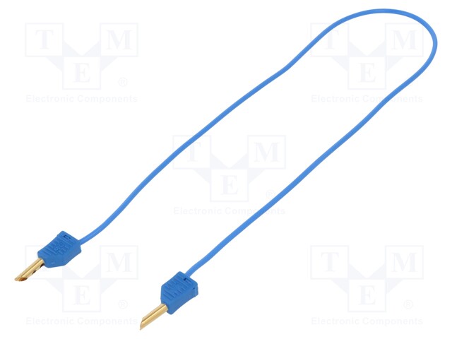 Test lead; PVC; 0.5m; blue; 19A; 60V; Cond.cross sec: 1mm2