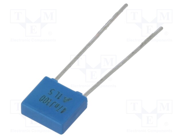 Capacitor: polyester; 47nF; 63VAC; 100VDC; Pitch: 5mm; ±5%