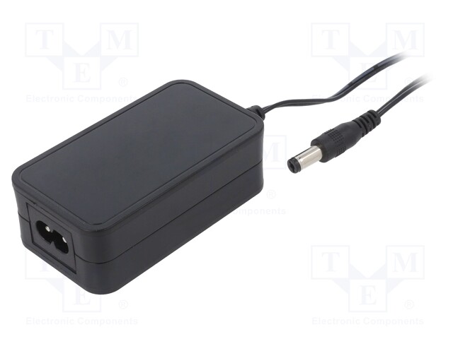 Power supply: switched-mode; 15VDC; 1A; Out: 5,5/2,1; 15W; desktop