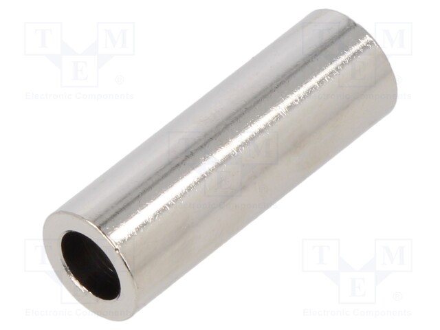 Spacer sleeve; 6.2mm; cylindrical; brass; nickel; Out.diam: 30mm