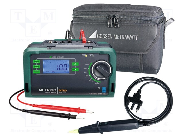 Meter: insulation resistance; LCD,bargraph; VAC: 10V÷1kV; IP52