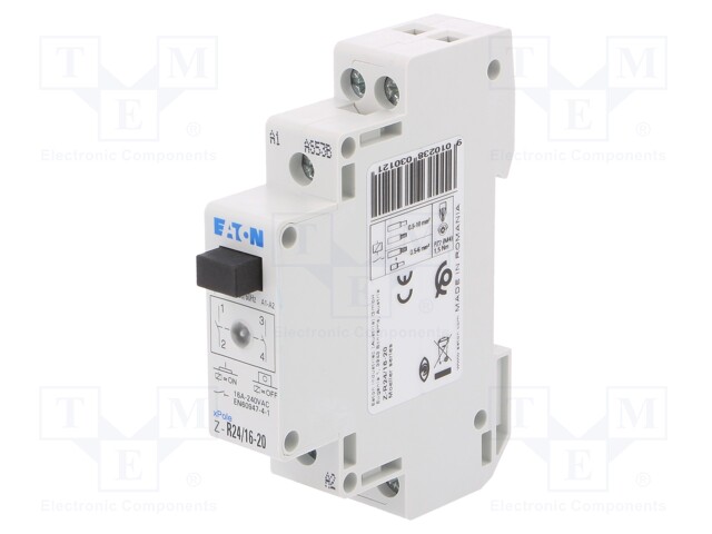 Relay: installation; monostable; NO x2; Ucoil: 24VAC; Mounting: DIN