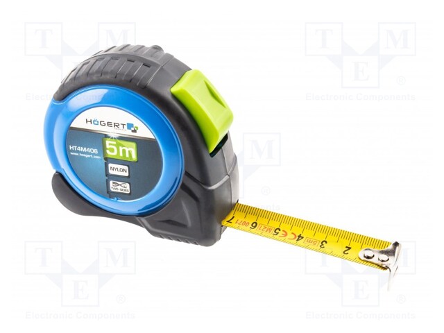 Measuring tape; L: 5m; Width: 19mm; Class: II; double-sided