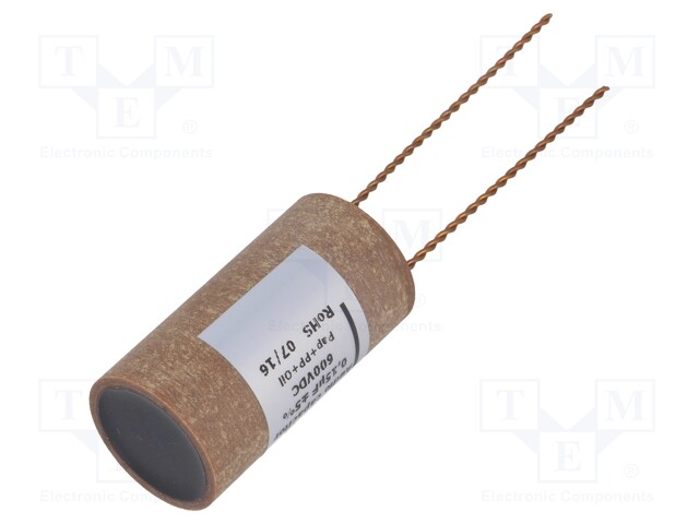 Capacitor: copper-polypropylene-paper; 150nF; 600VDC; ±5%; 0.0035