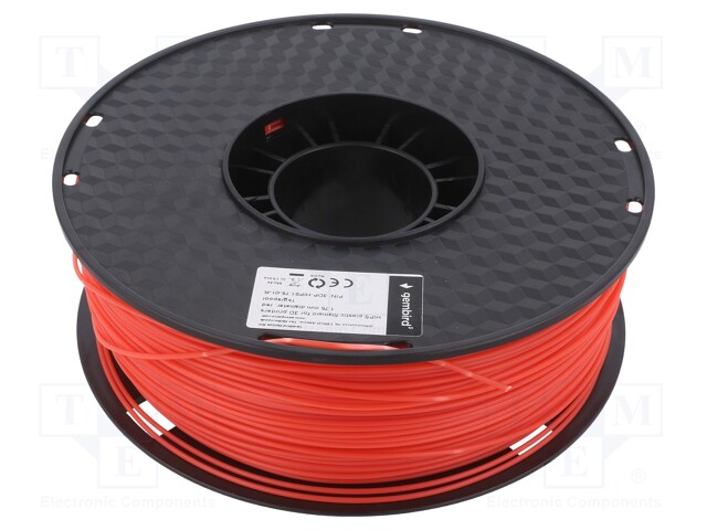 Filament: HIPS; 1.75mm; red; 1kg