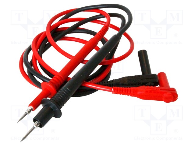 Test lead; PVC; 1.22m; 20A; black,red; 2x test lead