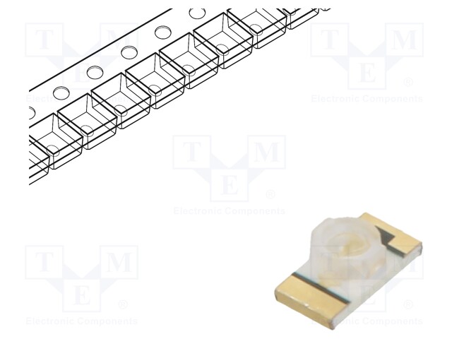 LED; SMD; 3216; green; 180÷715mcd; 3.2x1.6x1.1mm; 60°; 3.5÷4.3V