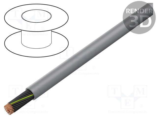 Wire: control cable; chainflex® CF130.UL; 42G0,75mm2; PVC; grey