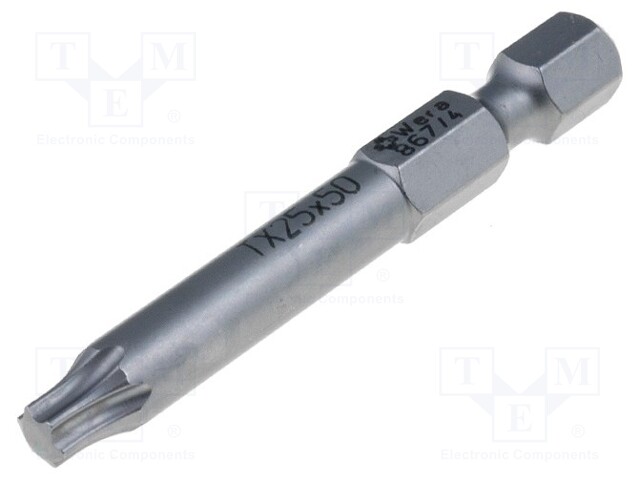 Screwdriver bit; Torx®; TX25; Overall len: 50mm