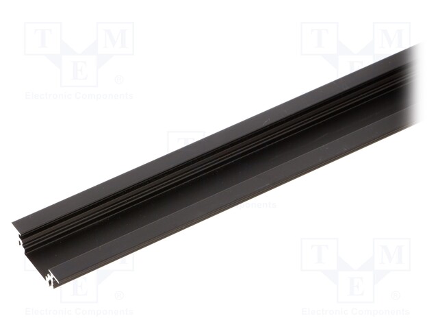 Profiles for LED modules; recessed; black; L: 1m; aluminium