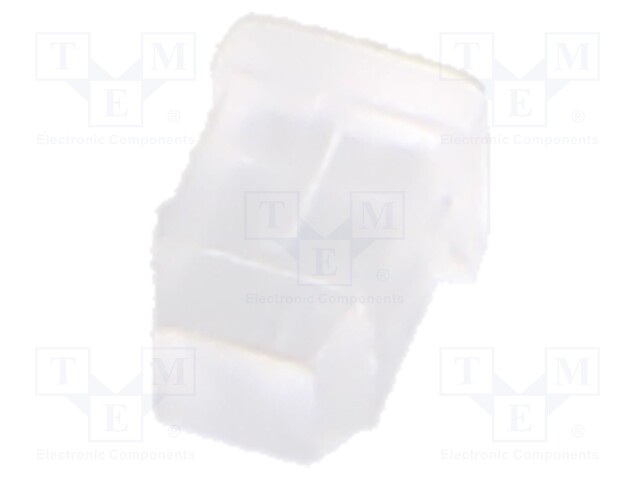 Fiber for LED; square; 2.3x2.3mm; Front: convex; straight