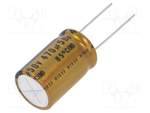 Capacitor: electrolytic; THT; 470uF; 50VDC; Ø16x25mm; FG; 7.5mm