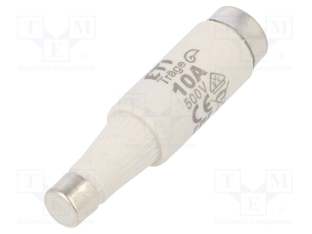 Fuse: fuse; gG; 10A; 500VAC; 500VDC; ceramic; DI; D