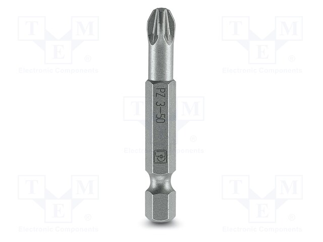 Screwdriver bit; Pozidriv®; Overall len: 50mm