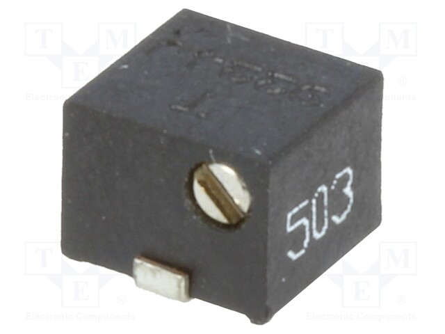 Potentiometer: mounting; horizontal,multiturn; 50kΩ; 250mW; SMD