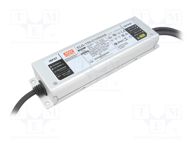 Power supply: switched-mode; LED; 150.15W; 72÷143VDC; 525÷1050mA