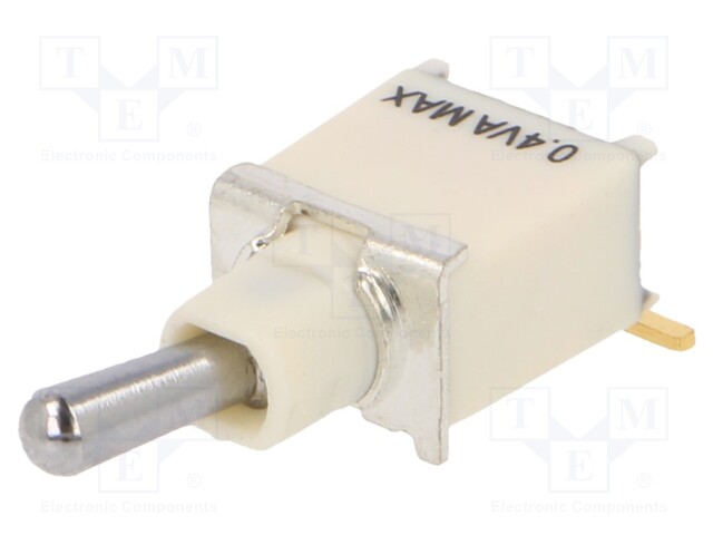 Switch: toggle; Pos: 2; ON-ON; 0.4A/20VAC; 0.4A/20VDC; -30÷85°C