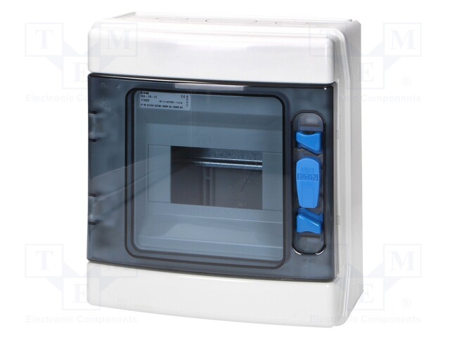 Enclosure: for modular components; IP65; white; No.of mod: 6; ABS