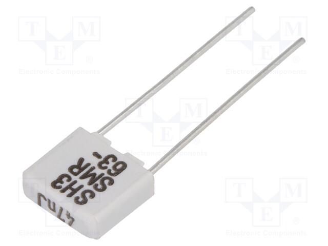 Capacitor: metallized PPS; 47nF; 5mm; ±5%; 7.2x2.5x6.5mm; 6V/μs