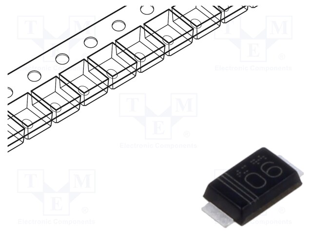 Schottky Rectifier, 60 V, 1 A, Single, SOD-128, 2 Pins, 530 mV