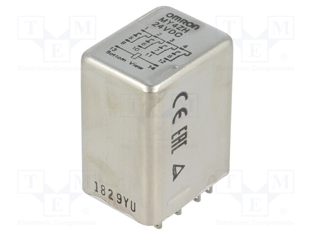 Relay: electromagnetic; 4PDT; Ucoil: 24VDC; 3A/110VAC; 3A/24VDC; 3A