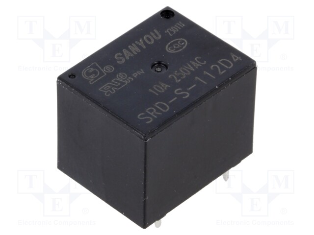 Relay: electromagnetic; SPDT; 10A; THT; Series: SRD; 100mΩ