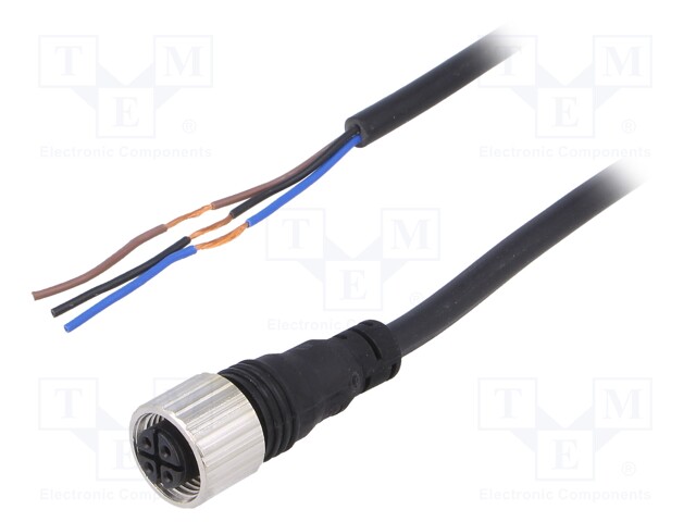 Connection lead; M12; PIN: 3; straight; 5m; plug; Insulation: PVC