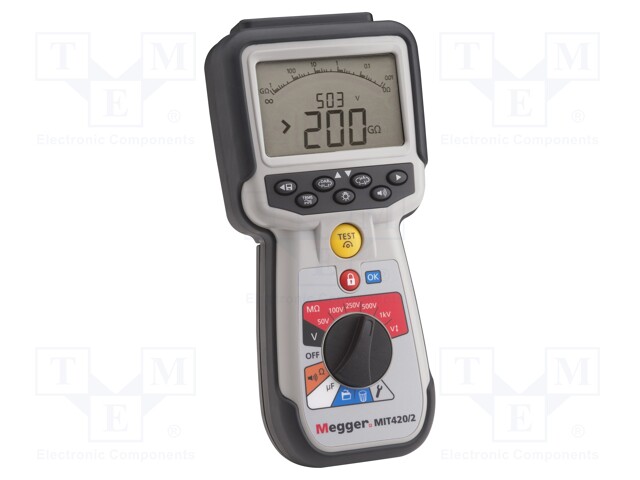 Meter: insulation resistance; LCD,bargraph; VAC: 10mV÷600V; IP54