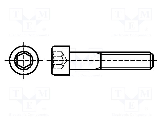 Screw; M8x120; DIN: 912; Head: cheese head; imbus; steel; HEX 6mm