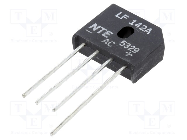 Single-phase bridge rectifier; Urmax: 200V; If: 6A; Ifsm: 250A; THT