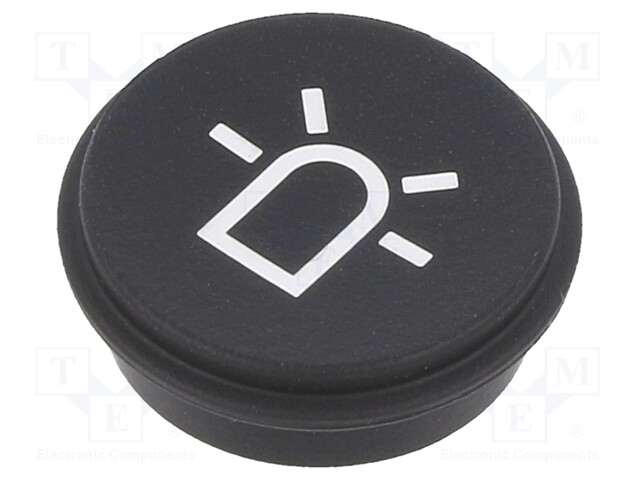 Button; Ø21mm; Pushbutton: round; black; 09