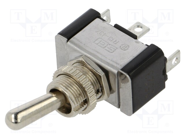 Switch: toggle; Pos: 3; SPDT; ON-OFF-ON; 20A/125VAC; 0÷65°C; 50mΩ