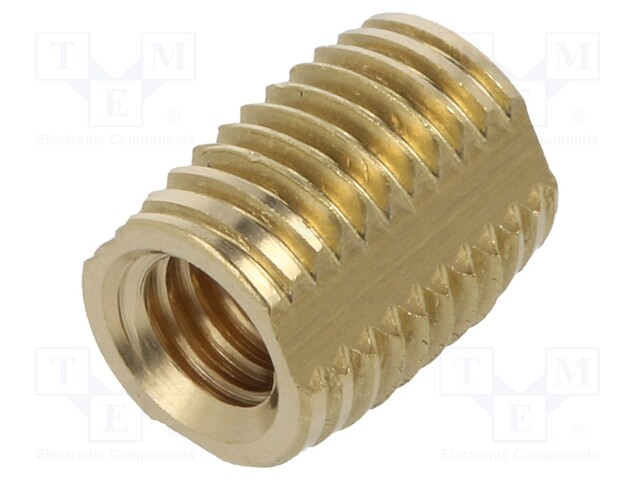 Threaded insert; brass; without coating; M4; BN: 1205