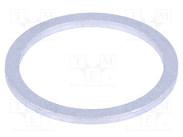 Gasket; aluminium; D: 2mm; Øint: 42mm; Øout: 49mm; DIN: 7603