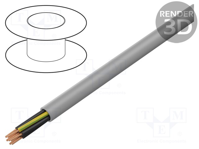 Wire; MEGAFLEX®500; 7G0,5mm2; unshielded; 300/500V; LSZH; Cu; grey