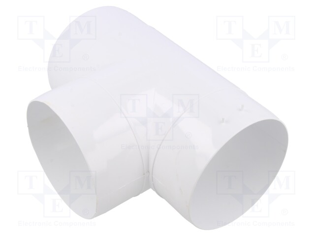 Round T-joint; white; ABS; Ø100mm