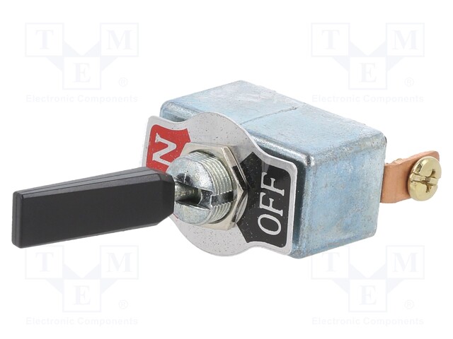 Switch: toggle; Pos: 2; SPST; OFF-ON; 50A/12VDC; Leads: screw; 50mΩ