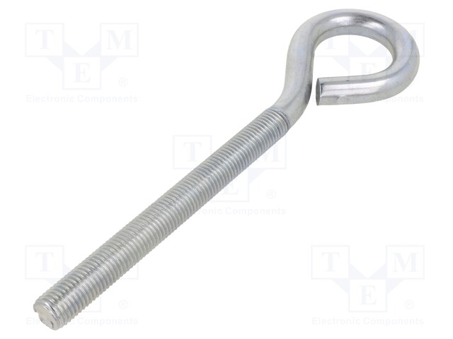 Hook; ring; steel; zinc; Thread len: 150mm; Overall len: 250mm