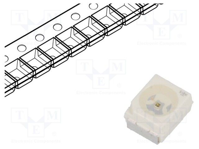 LED; SMD; 3528,PLCC2; green; 1208÷2415mlm; 355÷900mcd; 3.4x3x2.1mm