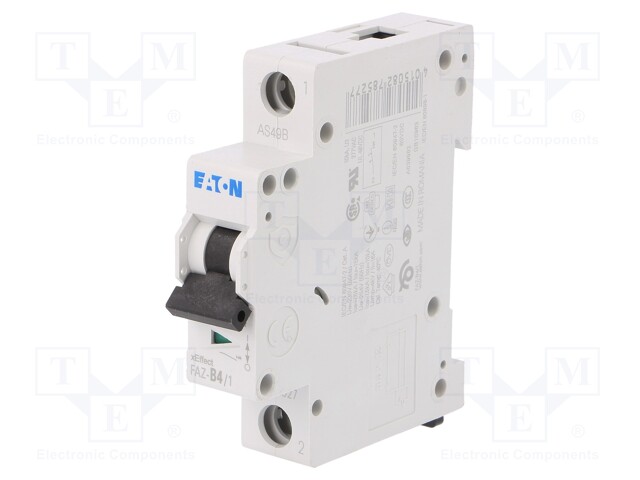 Circuit breaker; 230/400VAC; Inom: 4A; Poles: 1; DIN; Charact: B