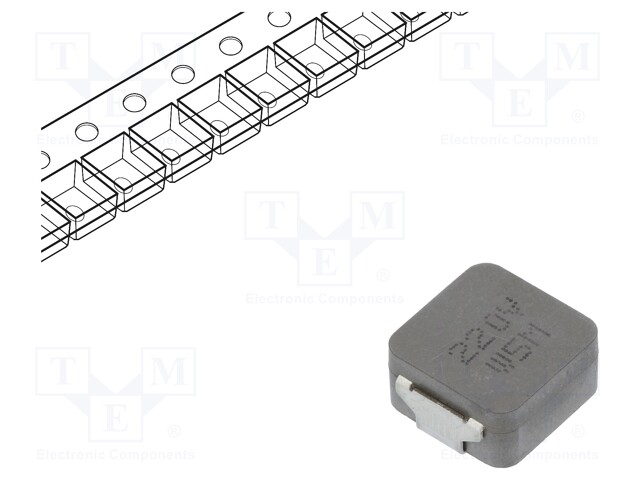 Inductor: wire; SMD; 4539; 22uH; Ioper: 5.5A; 47mΩ; -55÷155°C; ±20%