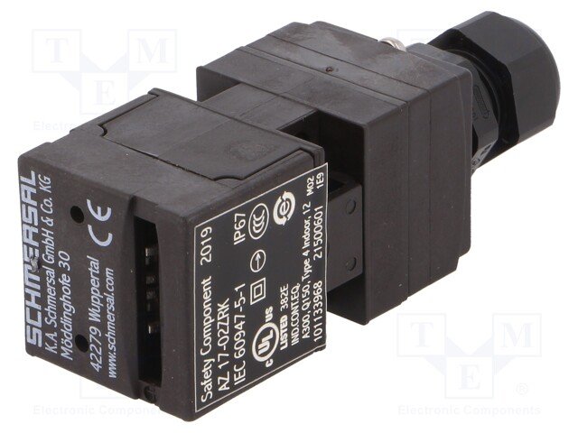 Safety switch: key operated; Series: AZ 17; Contacts: NC x2; IP67