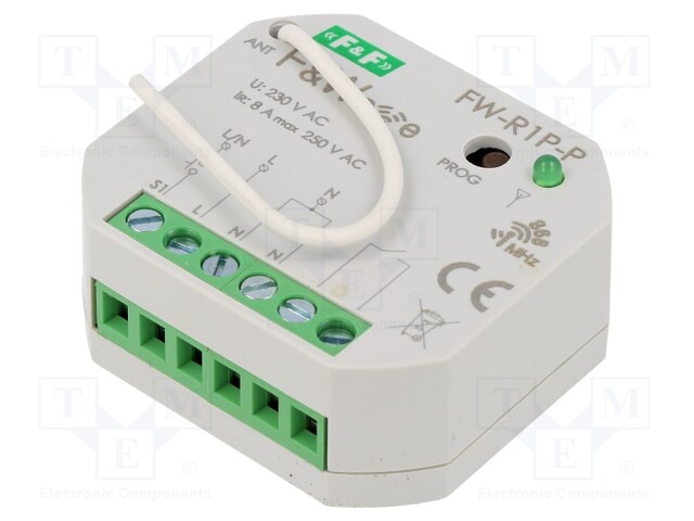 Relay; F&Wave; IP20; 85÷265VAC; 85÷265VDC; 230VAC; NO; flush mount