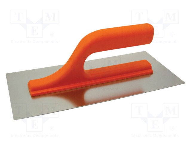 Finishing trowel; L: 270mm; W: 130mm; stainless steel; EURO