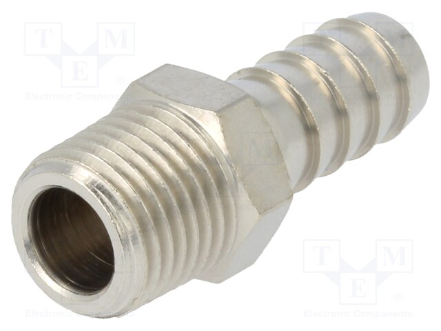 Metal connector; threaded; G 1/4"; Mat: nickel plated brass